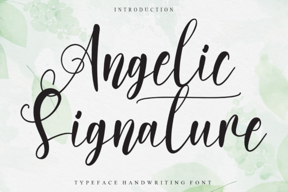 Angelic Signature: A Refined Script Font for Creative Makers
