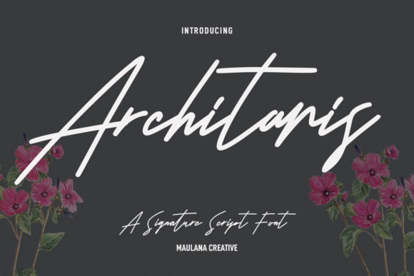 Architaris Signature Font: A Handwritten Script for Craft Projects