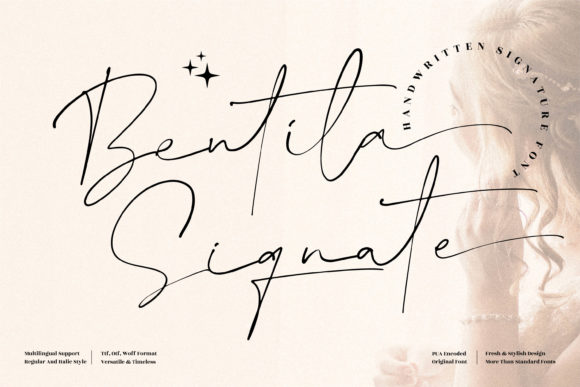 Bentila Signate Font: A Whimsical Script for Strong Brand Identity
