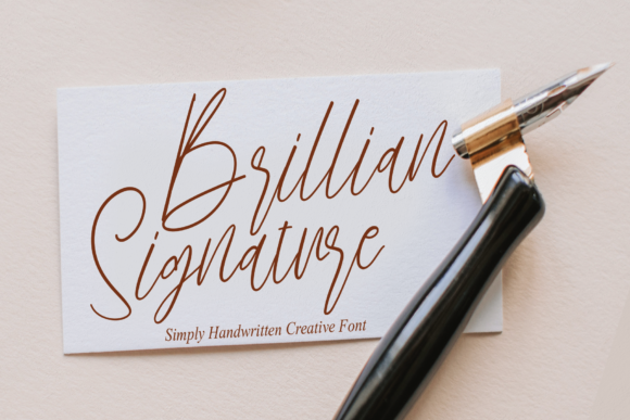 Brillian Signature: A Stylish Script Typeface for Creative Makers