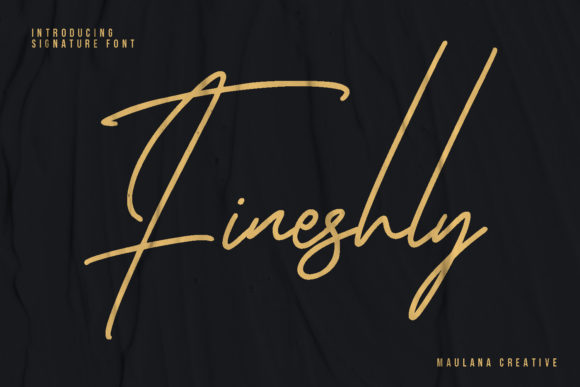 Fineshly Signature: A Script Font for Polished Digital Branding