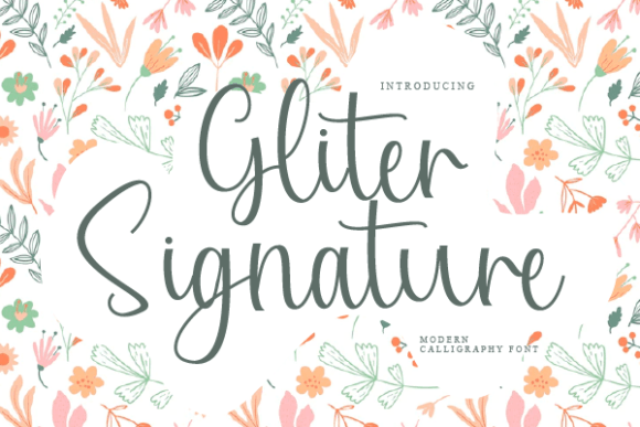 Gliter Signature Font: A Luxurious Script for Craft Projects