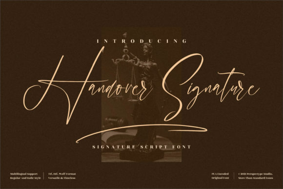 Handover Signature Font: A Luxurious Handwritten Typeface for Web Design