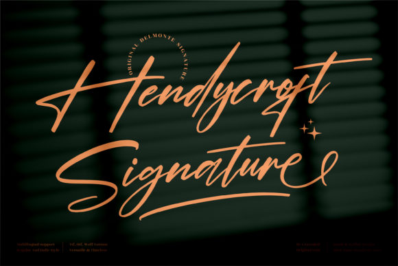 Hendycroft Signature: A Script Font That Elevates Your Brand’s Visual Story