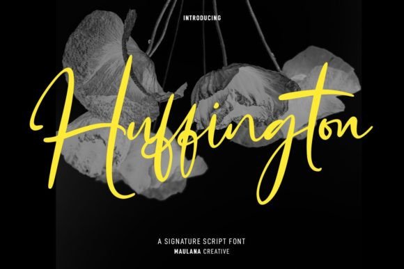 Huffington Font: A Script Amp Typeface for Creative Makers