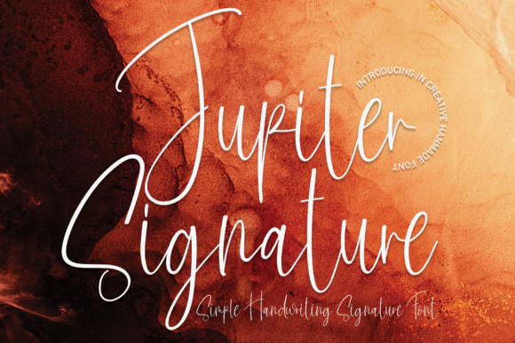 Jupiter Signature: A Premium Handwritten Typeface for Polished Branding