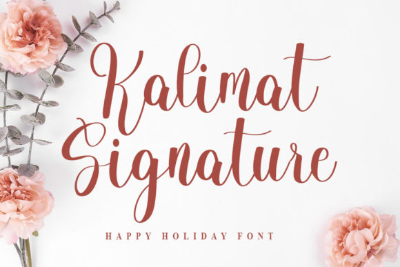 Kalimat Signature: A Romantic Typeface for Business Branding