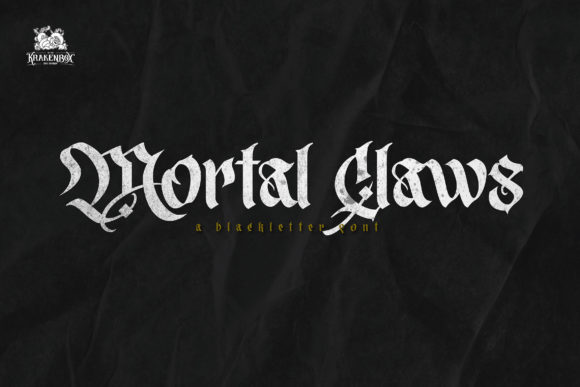 Mortal Claws Font: A Gothic Typeface for Crafting with Character