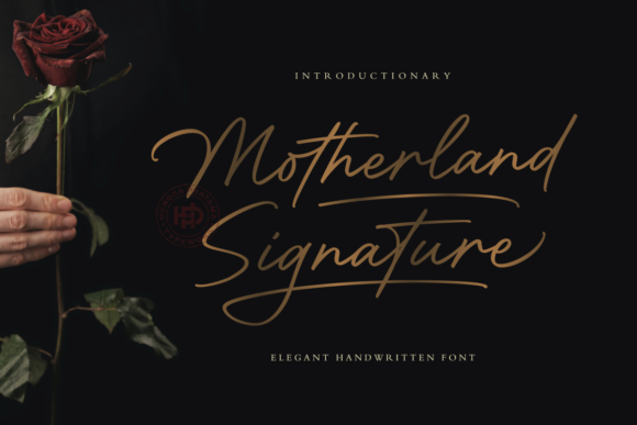 Motherland Signature: A Handwritten Font for Crafters and Makers