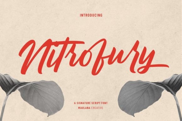 Nitrofury Font: A Signature Script for Bold Digital Branding