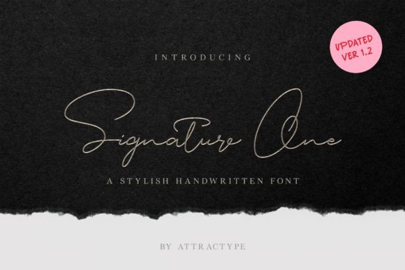 Signature One: A Beautiful Script Typeface for Makers and Sellers