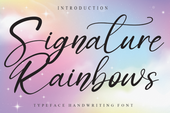 Signature Rainbows: A Handwritten Font for Editorial Elegance