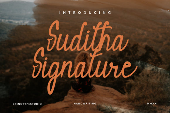Suditha Signature: A Beautiful Script Typeface for Real Design Work