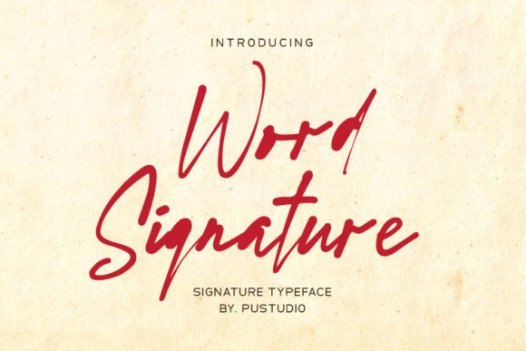 Word Signature Font: A Playful Script for Digital Design