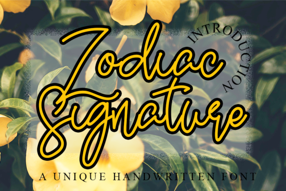 Zodiac Signature Font: A Handwritten Typeface for Creative Web Design